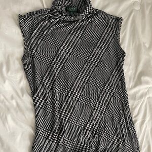 Ralph Lauren Monochrome Houndstooth Blouse